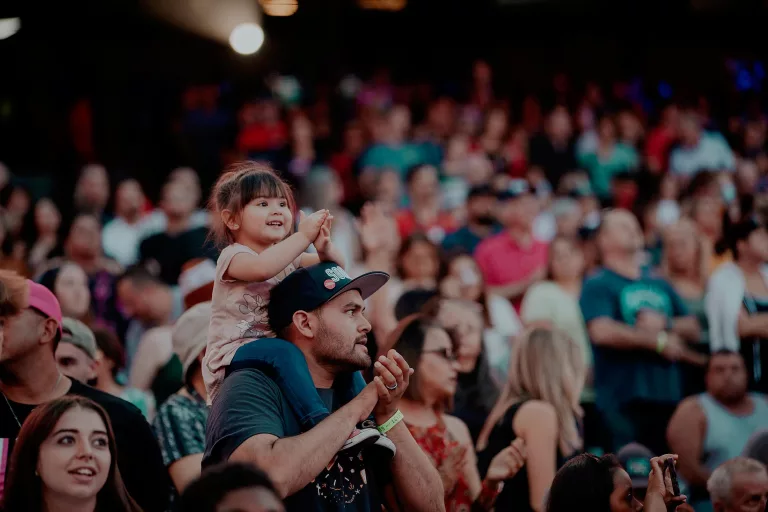 a father and daughter worship at SoCal Harvest