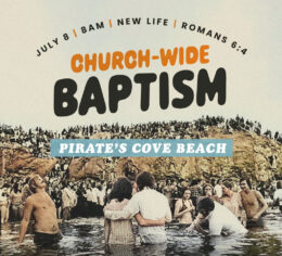 Pirate's Cove beach baptism with Greg Laurie event on July 8 at 8 am