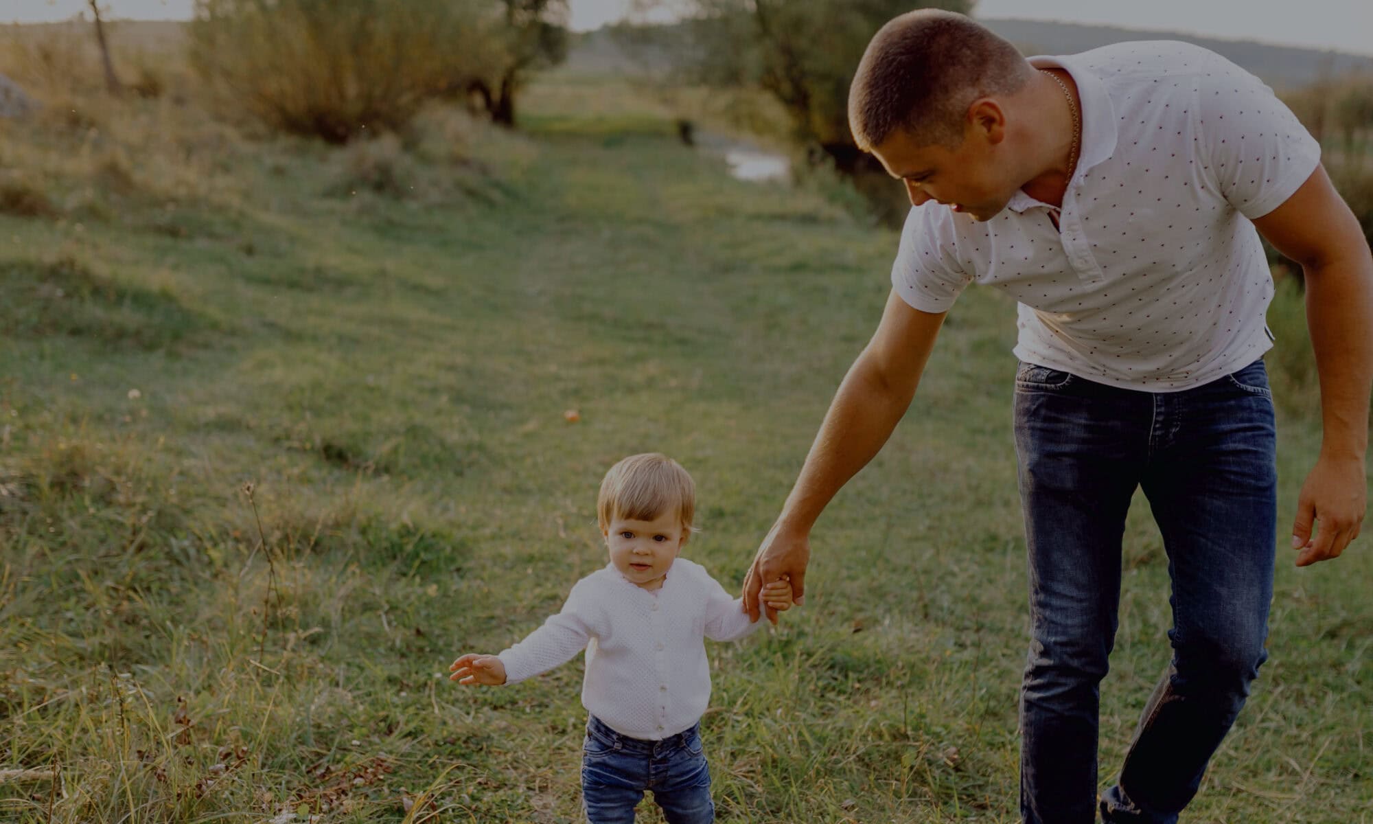 Father with his young son