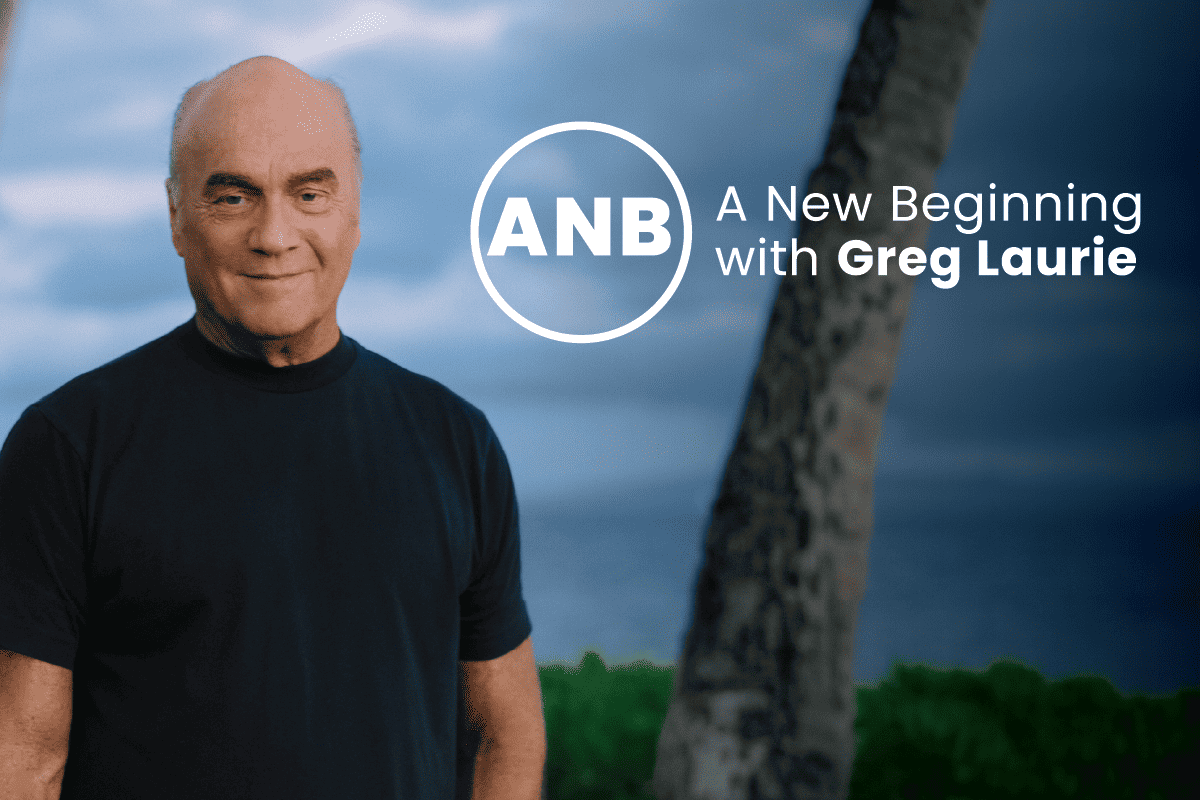 A New Beginning with Greg Laurie. Greg Laurie podcast cover