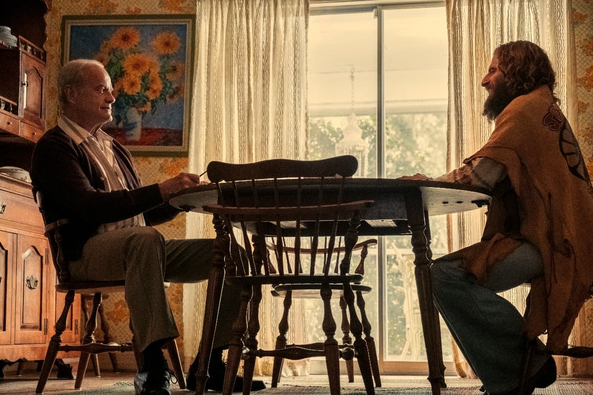 Kelsey Grammer and Jonathan Roumie in Jesus Revolution