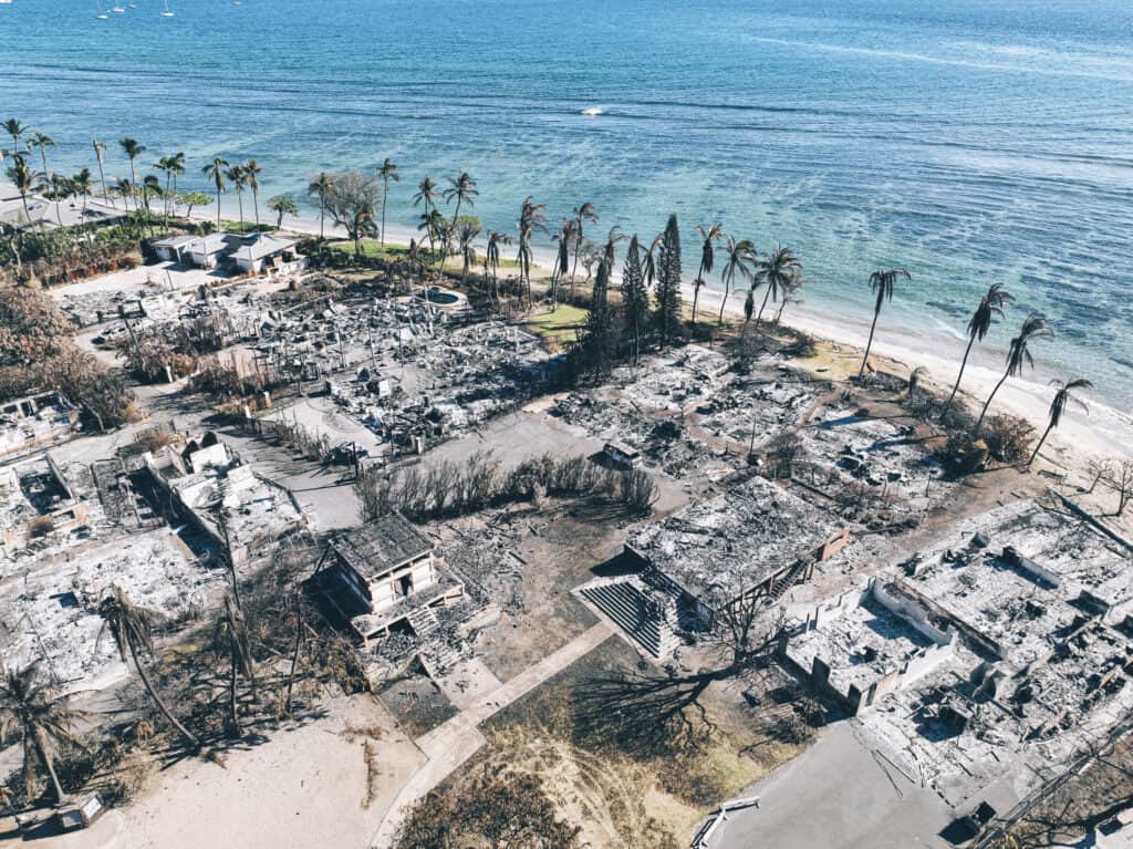 Damage from Maui wildfires