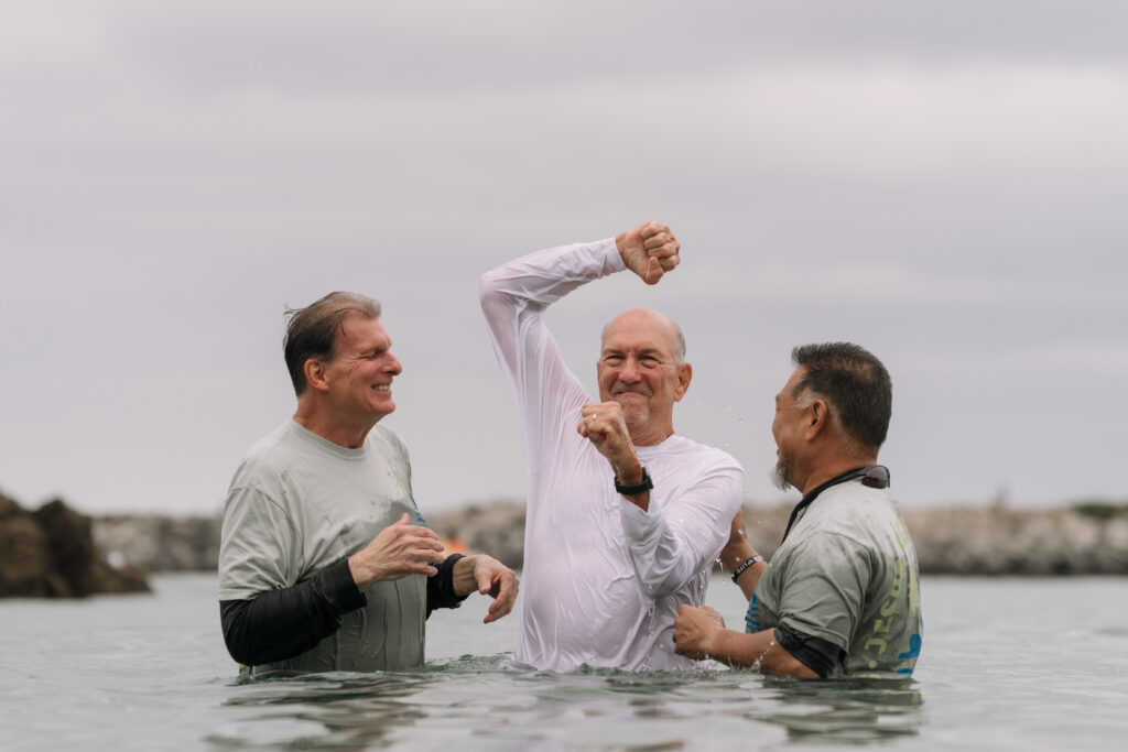 Man gets baptized at Pirate's Cove for Greg Laurie's 3rd Annual Jesus Revolution Baptism