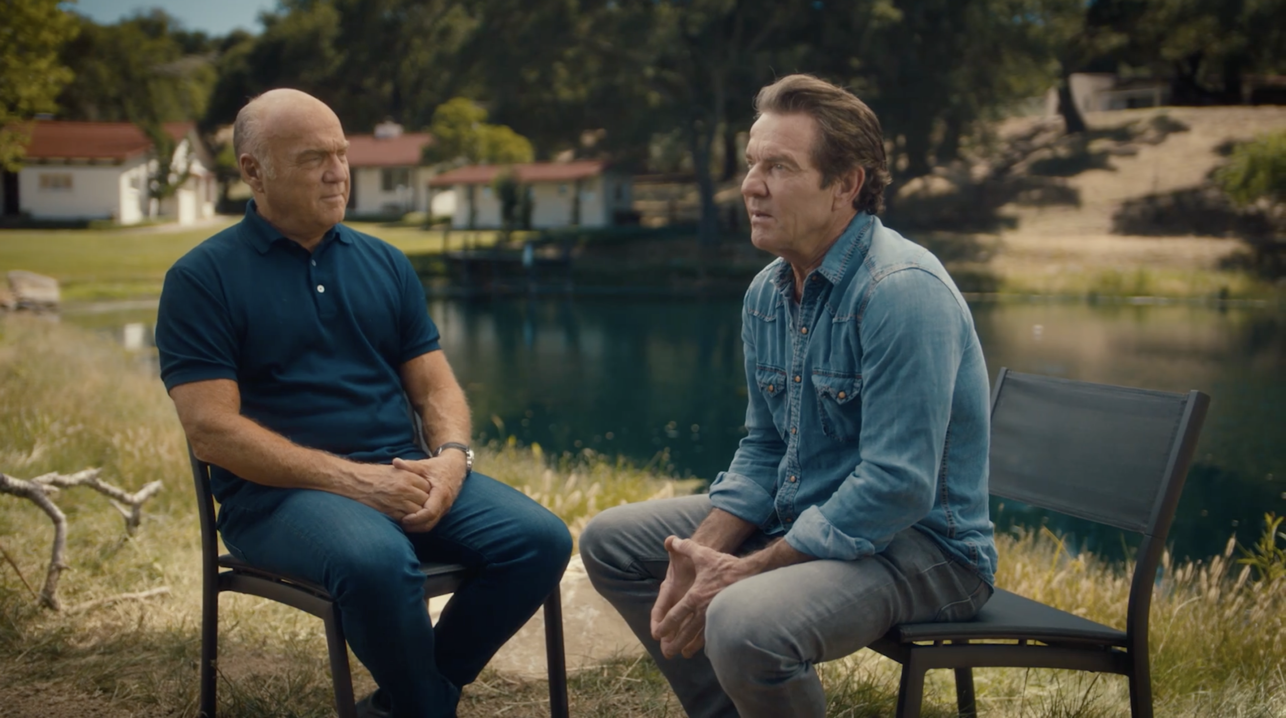 dennis quaid and greg laurie at reagan ranch