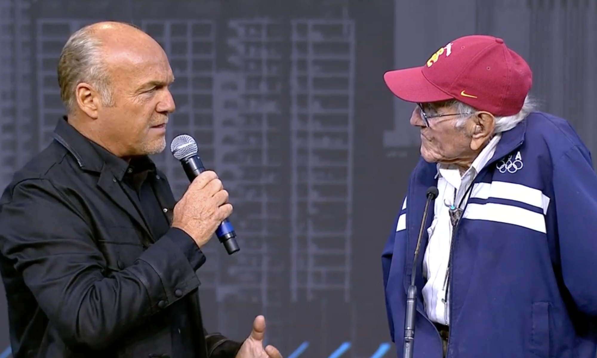 greg laurie interviewing louis zamperini