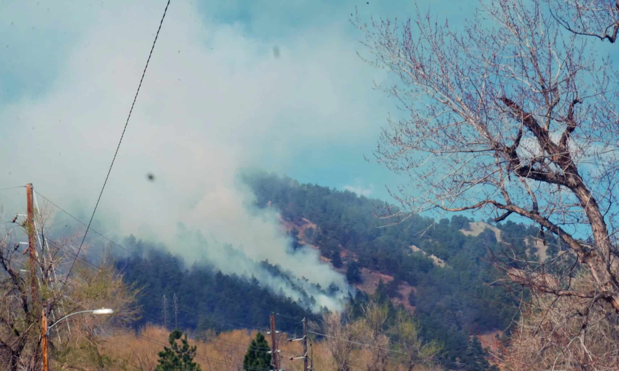 wildfire on hill